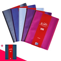 PROTÈGE-DOCUMENTS OXFORD LE LUTIN PVC TRANSLUCIDE A4 COULEURS ASSORTIES - 20 POCHETTES - LOT DE 5