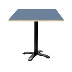 Restootab - Table 70x70cm - modèle Bazila bleu note chants bois - bleu fonte 3760371511648_0