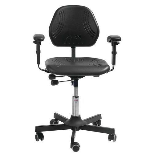 SIÈGE D'ATELIER COMFORT - BAS - ROULETTESEASY ROLLING - GLOBAL PROFESSIONAL SEATING