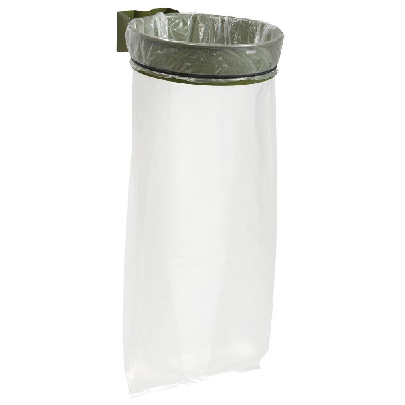 Support sac poubelle mural Rossignol vert olive sans couvercle 110 L_0