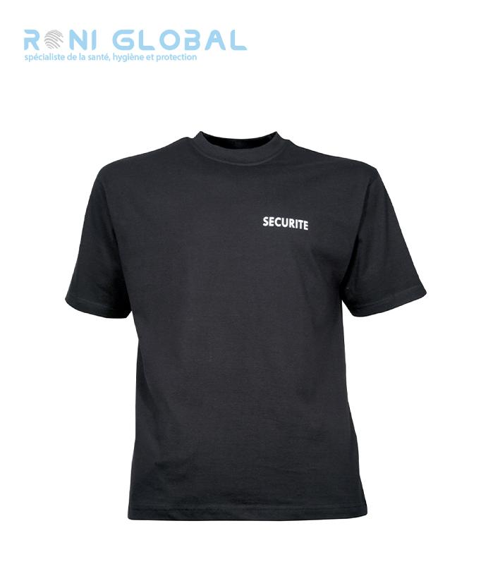 T-shirt de travail sécurité en coton - CITY GUARD - 100% coton, 240 g/m², broderie SÉCURITÉ devant et dos_0
