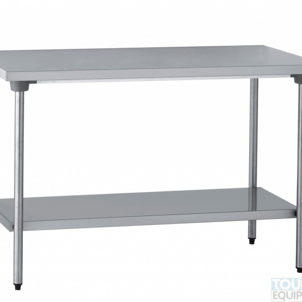 Table de travail CHR avec étagère inférieure - 700x1000 mm - Inox Tournus CHR_0