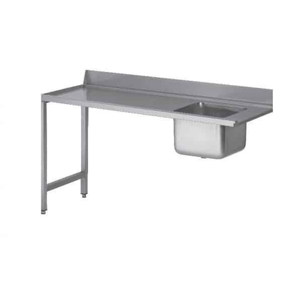 Table d'entrée lave vaisselle avec 1 bac sans étagère à gauche du LV, sans TVO (Longueur, mm: 1200 - Réf TELVG-12-1)_0