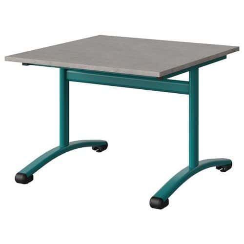 TABLE MALIBU 80X80 T3 DL STRA ABS BÉTON F186/BLEU 5018