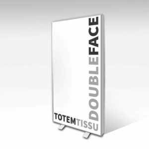 Totem signalétique en tissu - France Banderole - caisson autoportant robuste et stable_0