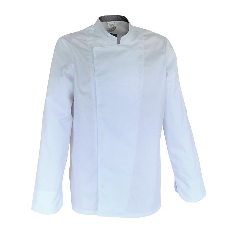 VESTE CUISINIER COOKIE MIXTE POLYCOTON BLANCHE, TAILLE 0
