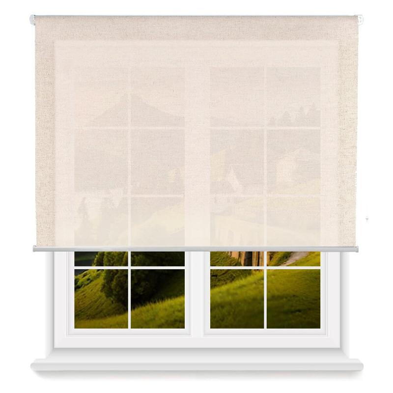 WellHome - Store enrouleur en polyester Translucide 180 x 175cm (Largeur x Hauteur) couleur Lin - beige polyester WH16724_0