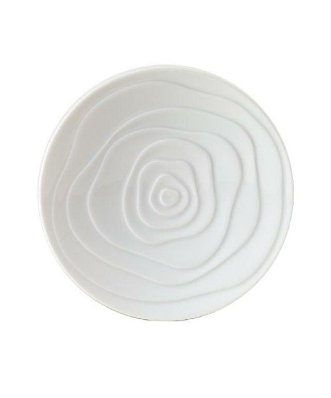 ASSIETTE PLATE ROND BLANC PORCELAINE Ø 15,5 CM ONDE MEDARD DE NOBLAT