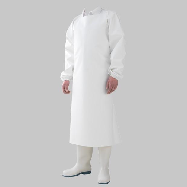 10 tabliers à manches jersey polyester vinyle 500 microns blanc ou bleu marine - TABJRPSVNBC-MN01/ML_0