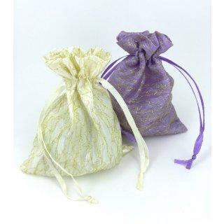 50 POCHETTES SATIN MARBRÉE DORÉ - 9 X 12 CM.