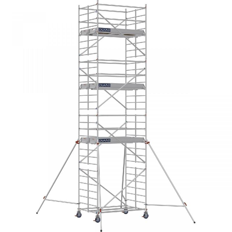 Échafaudage roulant aluminium DOCKER 150 version lisses - Hauteur de travail : 8,90 m - DUARIB - 7220070_0