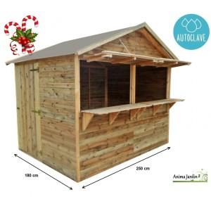 Abri de jardin en bois , marché de noël - s8721-1_0