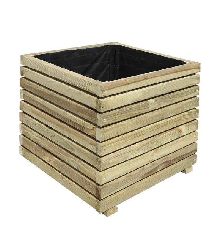 Bac à fleurs KÜB carré en pin - 169 L - 60 x 60 x 60,8 cm - Design moderne et robuste_0