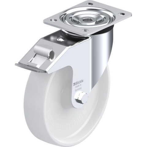 BLICKLE - ROULETTE PIVOTANTE À FREIN Ø 200MM BANDAGE POLYAMIDE PA 6.6 400KG - L-PO 200R-FI