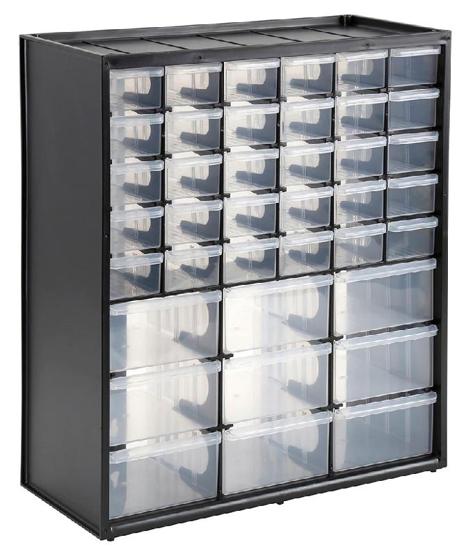 Casier de rangement 39 compartiments - STANLEY 1-93-981 - Polypropylène haute densité, superposable ou fixable_0