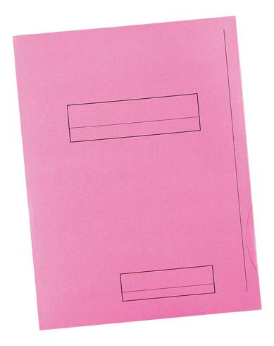 CHEMISE DOSSIER 2 RABATS OXFORD 23 X 31 CM ROSE PASTEL - PAQUET DE 50