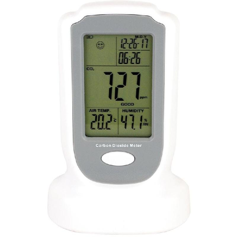 Détecteur de dioxyde de carbone CO2 intérieur - écran LCD - alarme - 0 à 9999 ppm - Référence 342000_0