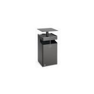 Cendrier corbeille extérieur - DMC21270 - DMC - 38 L ou 72 L - toit de protection et tamis esthétique et solide_0