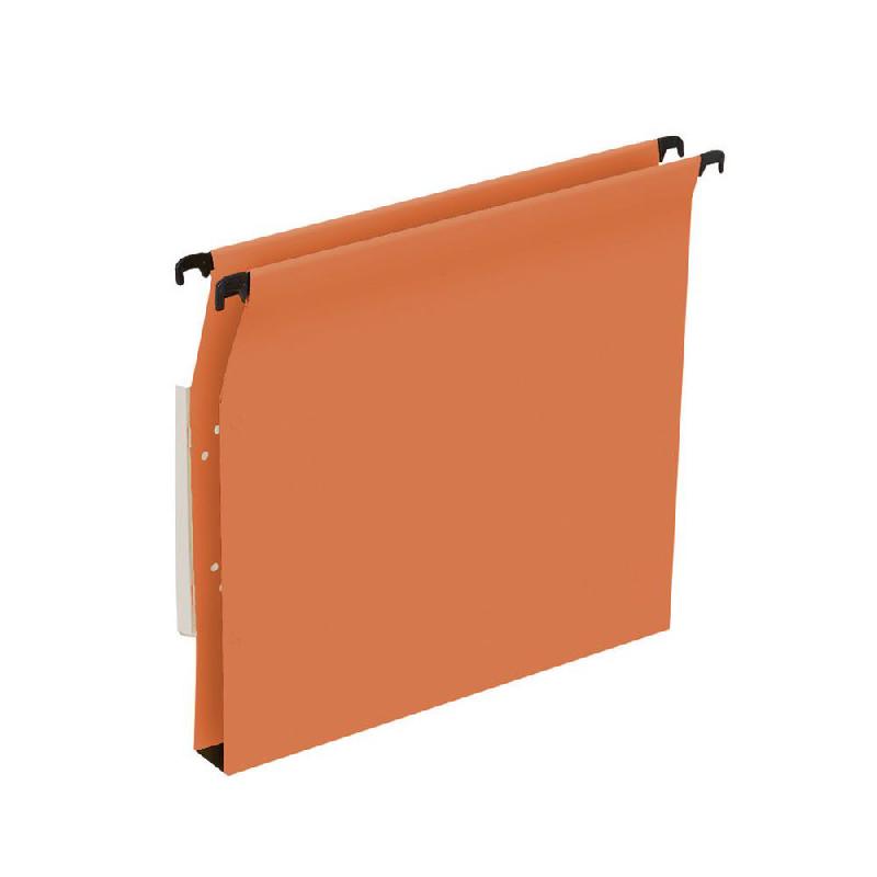 DOSSIER SUSPENDU BUDGET POUR ARMOIRES - EN KRAFT - VOLET D'AGRAFAGE - FOND U 30 MM - ORANGE
