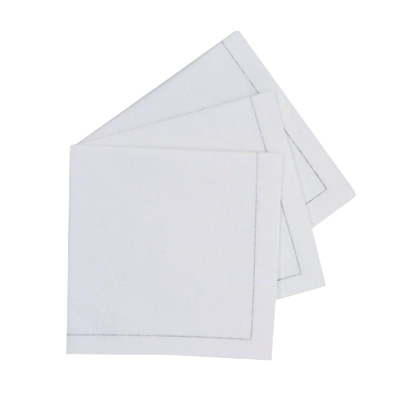 ECOLOMIQUE - 10 Pcs - Serviette coton blanc - 400 x 390 mm - blanc textile ECO8NPSVCR40WH_0