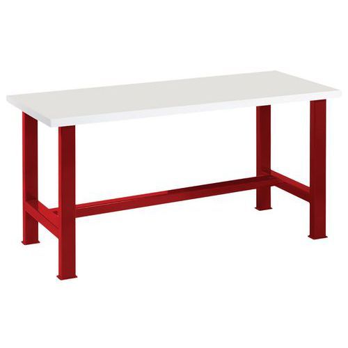 ETABLI PLATEAU STRATIFIÉ 1500 X 750 X HT 837 CM ROUGE 3002 - ANJOU TOLERIE