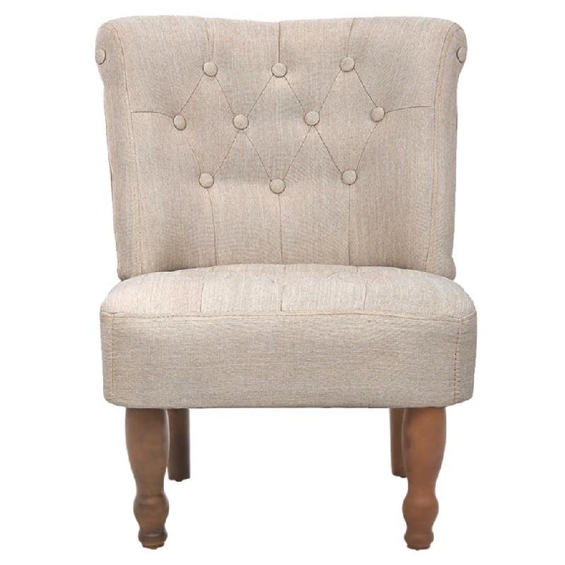 FAUTEUIL CHAISE SIÈGE LOUNGE DESIGN CLUB SOFA SALON DE STYLE FRANCE CRÈME TISSU 1102024/3_0