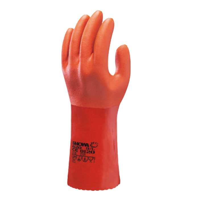 Gants de protection chimique réutilisables en pvc gants showa_0