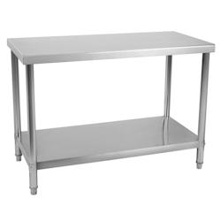 HELLOSHOP26 table de travail professionnelle acier inox pieds ajustable 120 x 60 cm - 3000334913486_0