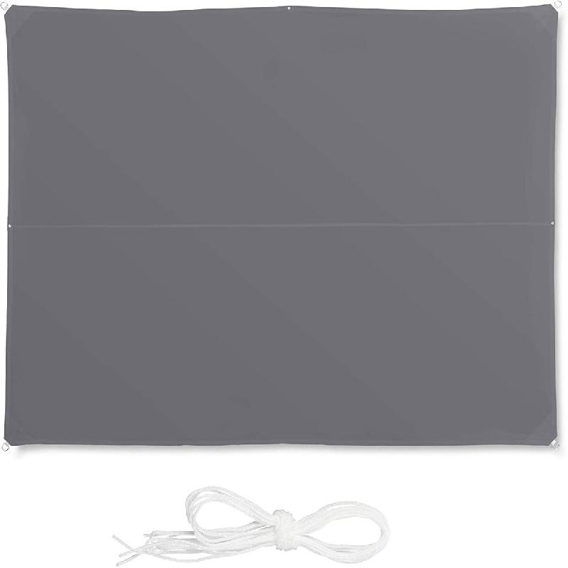 Helloshop26 - Voile d'ombrage rectangle 4 x 6 m gris 13_0002933_4 - gris inox 3000144128988_0