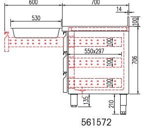 Kit de 2 tiroirs réfrigérés - hauteur  1 x 100 mm et 1 x 320 mm - pour mrg - 561572_0