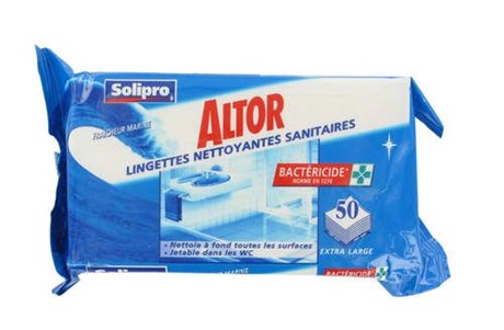 LINGETTE ALTOR NETTOYANT SANITAIRE (VENDU PAR 50)