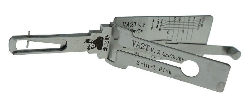 Lishi VA2T - Crocheteur et décodeur 2-en-1 pour serrures automobiles VA2 / VA2T - Référence LISHI-VA2T_0