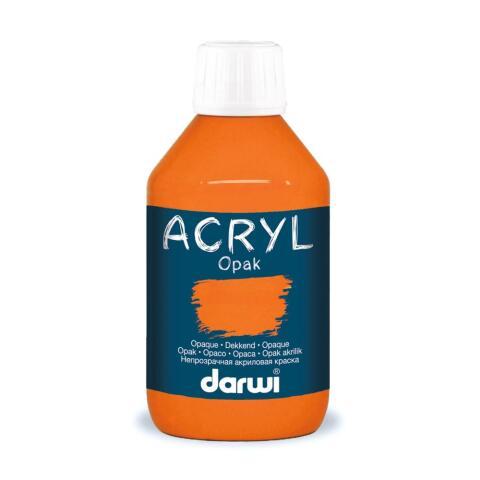LOT DE 3 - DARWI FLACON DE 250 ML DE PEINTURE ACRYLIQUE UNIVERSELLE OPAQUE - ORANGE