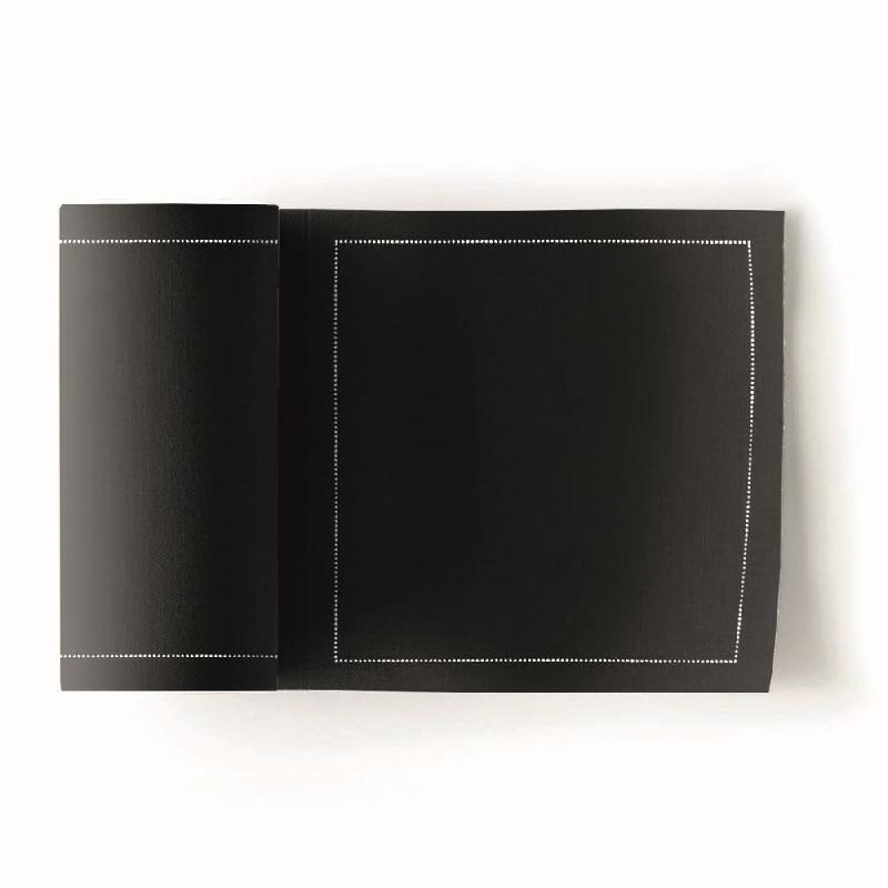 Mini serviette sous verre prédécoupée en rouleau 11x11cm noir - par 50_0