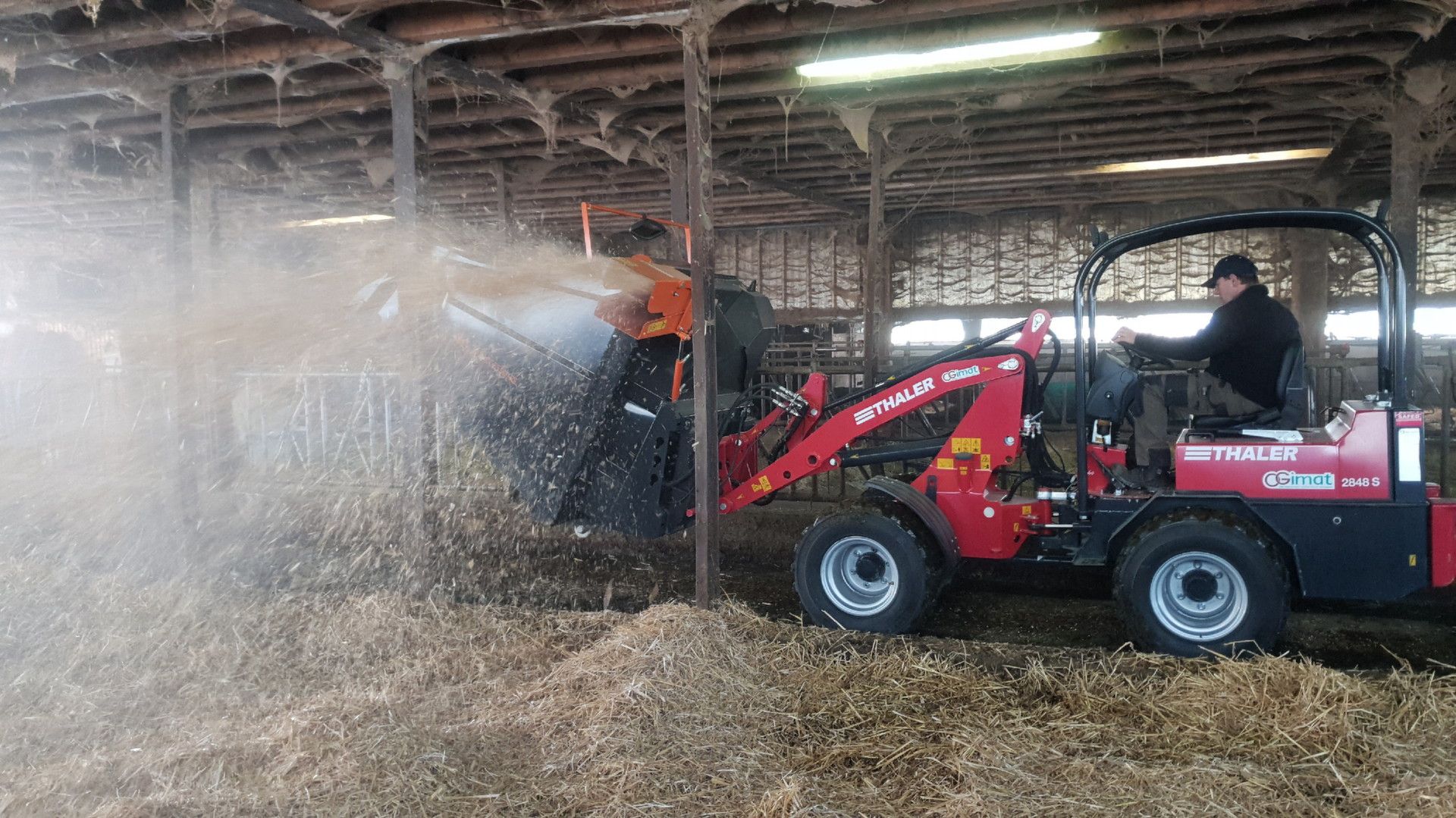 Minipailleuse simple 135 pailleuse agricole - juraccessoire - pour valet de ferme de 2000 kg / 40 cv ou plus