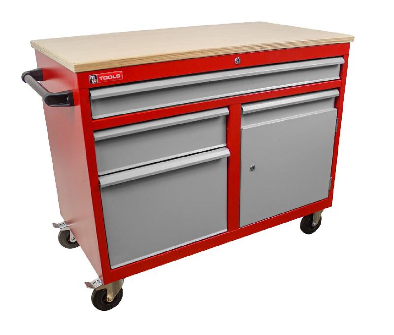Établi mobile 3 tiroirs + 1 armoire MW Tools DEW12060L3_0
