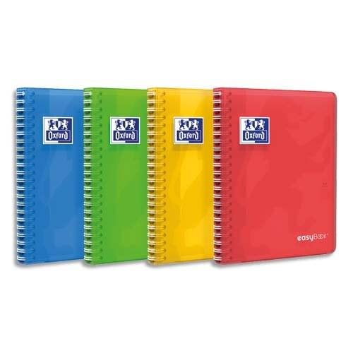 Oxford Lot de 5 Cahier EasyBook rel. Intégrale 17x22, 160p./80 feuilles 90g/m², Séyès, coloris assortis (4) - 3020120134208_0