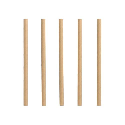 Papstar 500 Cocktail drinking straws, paper Ø 7 mm · 15 cm brown - marron papier 89561_0