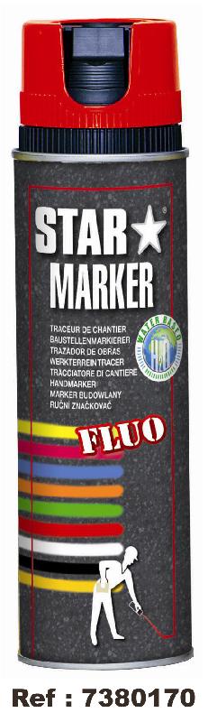 Peinture de marquage temporaire rouge fluo - 500 ml - Peinture pour marquage au sol_0