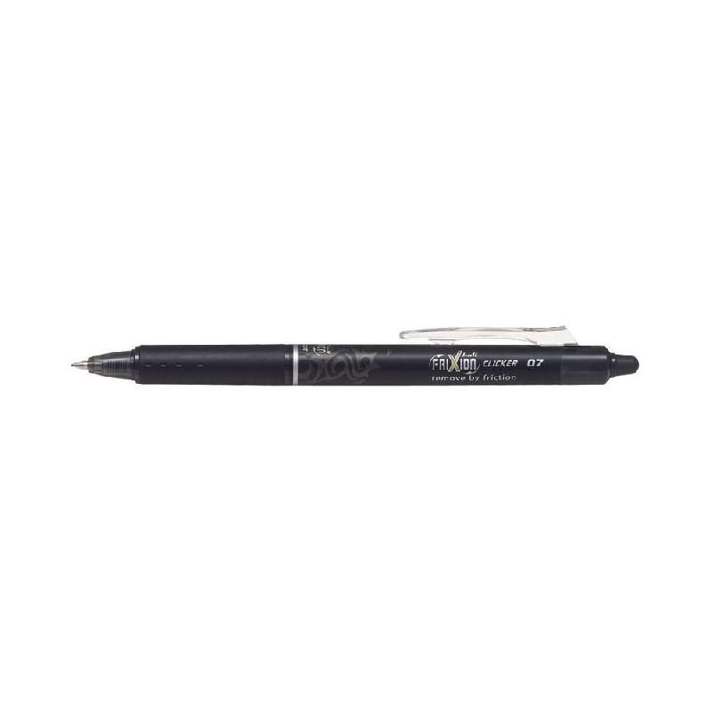 PILOT STYLO BILLE PILOT FRIXION CLICKER - ENCRE GEL EFFAÇABLE - RÉTRACTABLE - 0,7 MM - NOIR (PRIX À L'UNITÉ)