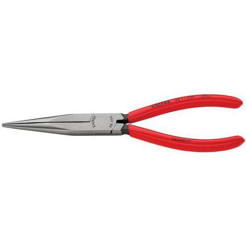 PINCE DE MÉCANICIEN 200MM DEMI-RONDE STRIÉE - GAINAGE PVC - TÊTE POLIE - KNIPEX