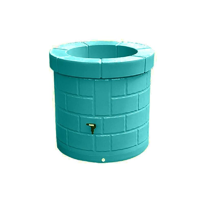 PLAST'UP ROTOMOULAGE Puits récupérateur d'eau de pluie 340l - MENTHEFRAICHE - bleu 0750122560097_0