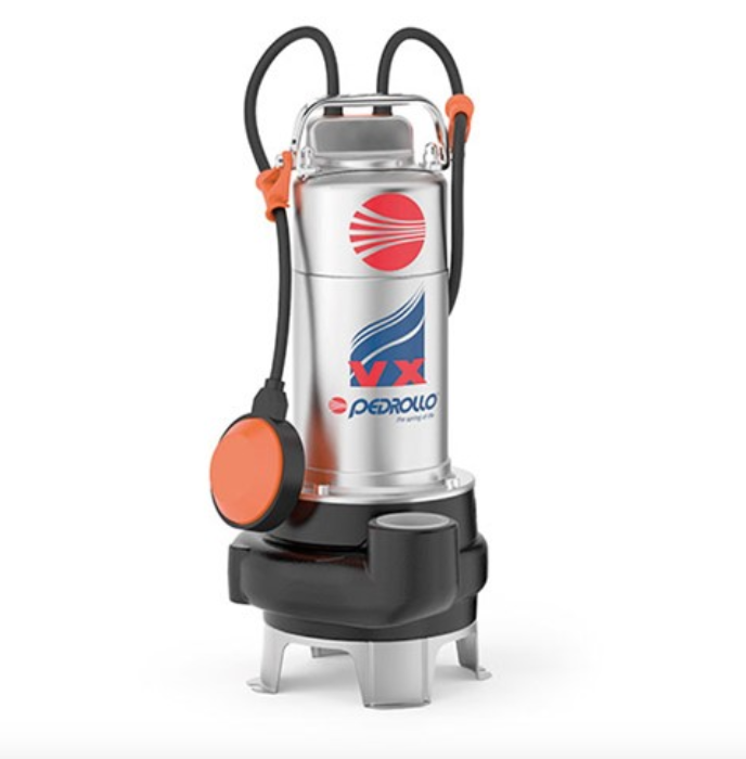 POMPE DE RELEVAGE BI-CANAL GROS DÉBIT PEDROLLO BCM 10/50 EAUX CHARGÉES 380V 18 M3/H 0.75 KW