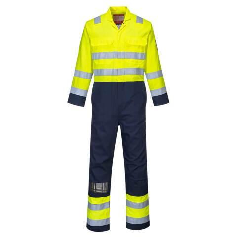 PORTWEST BIZ7 PANTALON DE TRAVAIL HI-VIS BIZFLAME JAUNE/MARINE - TAILLE M - STANDARD