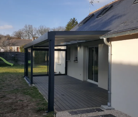 Préau en aluminium sur mesure - économique et écologique - adapté à votre habitation_0