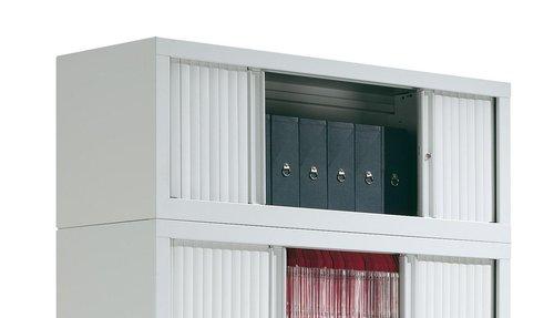 RÉHAUSSE POUR ARMOIRE À RIDEAUX GRIS CLAIR