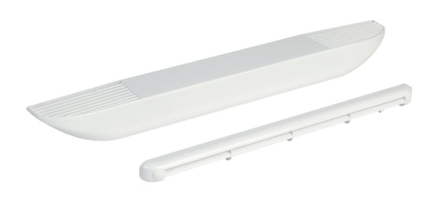 Solution aérau-acoustique - mortaise 250 x 12 pour menuiseries - Grilles d'aération Nicoll avec déflecteur D321 et capot acoustique GCAP22_0