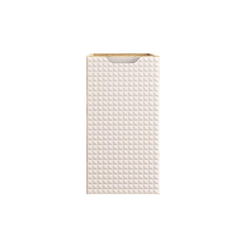 STELLAMEUBLES Meuble bas LUXOR BEIGE – 30 cm – 1 porte – Chêne huilé & Beige satiné - 5907611665572_0