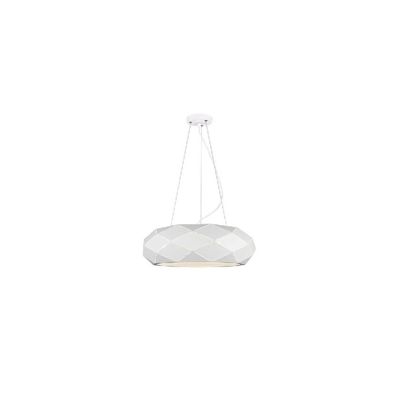 Suspension Led 3 lampes culot E27 blanc mat - Trio - Zandor - blanc 4017807422061_0