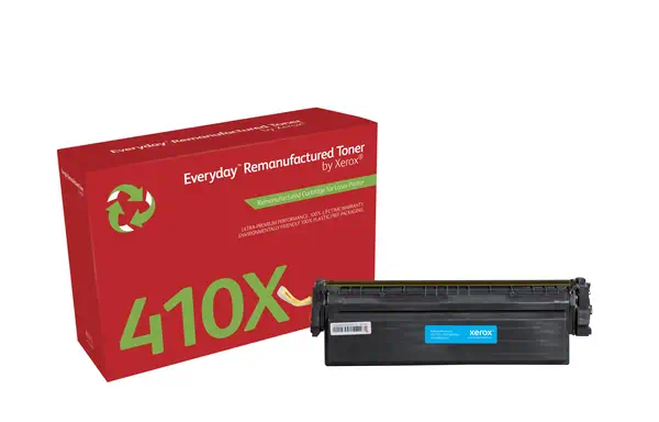 Toner remanufacturé Cyan Everyday¢ de Xerox compatible avec HP 410X (CF411X), Grande capacité_0